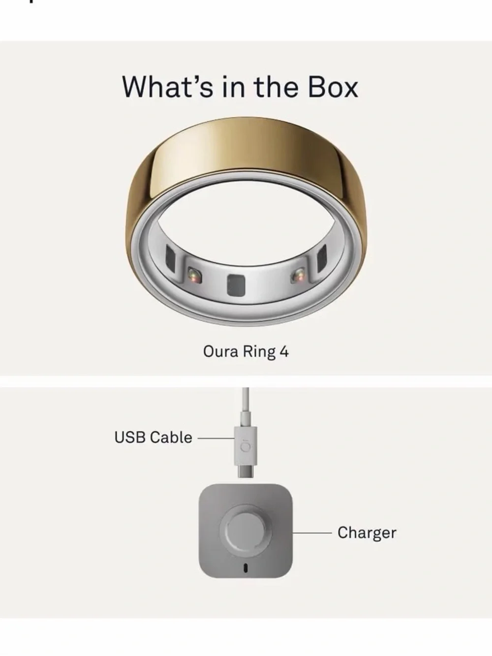 Oura Gold Smart Ring with Silver Inner Band